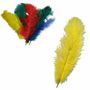 Strau�enfeder gelb 35-40 cm Kost�m-Zubeh�r