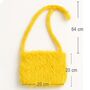 Hippie-Pl�sch Tasche Gelb 20 x 20 cm mit Rei�verschluss f�r Erwachsene 