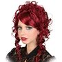 Per�cke Barock Hofdame Lina dunkelrot gelockt f�r Damen 