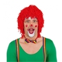 Per�cke Clown Rot in Wolloptik Kost�m-Zubeh�r f�r Erwachsene 