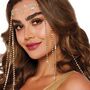 Orientalische Stirnbandkette Gold Wei� Kost�m-Zubeh�r f�r Damen