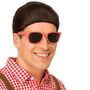 Brille Andre Rot-Wei� kariert Sonnenbrille Oktoberfest-Zubeh�r f�r Erwachsene