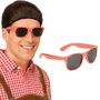 Brille Andre Rot-Wei� kariert Sonnenbrille Oktoberfest-Zubeh�r f�r Erwachsene