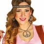 Hippie-Set Ohrringe Stirnband & Peace-Kette Kost�m-Zubeh�r Flower Power