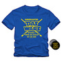 Schulanfang T-Shirt Kindergarten Das WARS Royalblau mit Button f�r Kinder