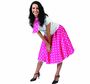 Rock n Roll Kost�m Tellerrock pink f�r Damen 
