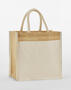 Westford Mill Cotton Pocket Natural Starched Jute Midi Tote W483 Tasche NEU