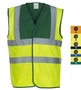 Yoko Hi Vis 2 Warnweste Sicherheit Reflektor 3M Band & Brace Waistcoat HVW100