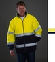 YokoHerren Sicherheits Fleecejacke Reflektor Hi-Vis 2-Tone HVK10B NEU