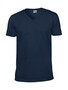 Gildan Herren V-Neck T-Shirt Baumwolle S-2XL ko-Tex Deluxe Softstyle 64V00 NEU