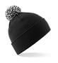 Beechfield Winter Snowstar Beanie Soft Touch Umschlag Bommel 2-lagig B450 NEU