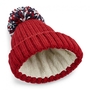 Beechfield: Damen Hygge Beanie Quaste Fellimitation warm Winter Soft Spun B390