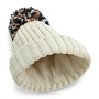Beechfield: Damen Hygge Beanie Quaste Fellimitation warm Winter Soft Spun B390