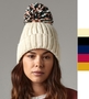 Beechfield: Damen Hygge Beanie Quaste Fellimitation warm Winter Soft Spun B390