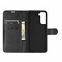 Samsung Galaxy S21 Ultra Tasche Handy H�lle Schutz-Cover Flip-Case mit Kartenfach Schwarz