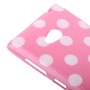 Schutzh�lle TPU Case f�r Handy Nokia Lumia 720 Pink / Wei�
