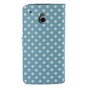 Schutzh�lle Handytasche (Flip Quer) f�r Handy HTC One mini M4 Hellblau / Wei�