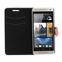 Schutzh�lle Handytasche (Flip Quer) f�r Handy HTC One mini M4 Pink / Wei�