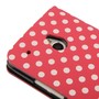 Schutzh�lle Handytasche (Flip Quer) f�r Handy HTC One mini M4 Pink / Wei�