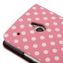 Schutzh�lle Handytasche (Flip Quer) f�r Handy HTC One mini M4 Rosa / Wei�