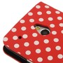 Schutzh�lle Handytasche (Flip Quer) f�r Handy HTC One mini M4 Rot / Wei�
