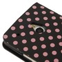 Schutzh�lle Handytasche (Flip Quer) f�r Handy HTC One mini M4 Schwarz / Pink