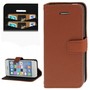 Handyh�lle (Flip Quer) f�r Handy Apple iPhone 5C Hellbraun