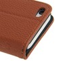 Handyh�lle (Flip Quer) f�r Handy Apple iPhone 5C Hellbraun