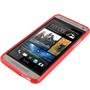 Schutzh�lle TPU Case f�r Handy HTC One mini M4 Rot Transparent