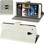 Schutzh�lle Handytasche (Flip Quer) f�r Handy HTC One mini M4 Wei�