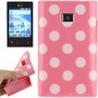 Schutzh�lle TPU Punkte Case f�r Handy LG Optimus L3 / E400