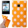 Schutzh�lle TPU Punkte Case f�r Handy LG Optimus L3 / E400