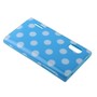 Schutzh�lle TPU Punkte Case f�r Handy LG Optimus L5 / E610 blau/wei�