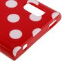 Schutzh�lle TPU Punkte Case f�r Handy LG Optimus L5 / E610 rot/wei�