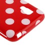 Schutzh�lle TPU Punkte Case f�r Handy LG Optimus L5 II E455 rot