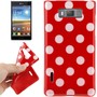 Schutzh�lle TPU Punkte Case f�r Handy LG Optimus L7 E705 rot