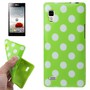 Schutzh�lle TPU Punkte Case f�r Handy LG Optimus L9 / P760 gr�n