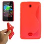 Handyh�lle Schutz TPU f�r Handy Nokia Asha 501 rot