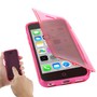 Handyh�lle Flip Quer f�r Handy iPhone 5c pink