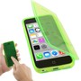 Handyh�lle Flip Quer f�r Handy iPhone 5c leuchtgr�n