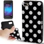 Schutzh�lle TPU Punkte Case f�r Handy Blackberry Z10 schwarz