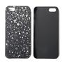 Handy H�lle Schutz Case Bumper Schale f�r Apple iPhone 5 5s SE 3D Sterne Wei�