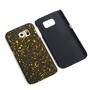 Handy H�lle Schutz Case Bumper Schale f�r Samsung Galaxy S6 3D Sterne Gelb