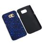 Handy H�lle Schutz Case Bumper Schale f�r Samsung Galaxy S6 3D Sterne Blau