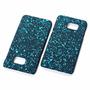 Handy H�lle Schutz Case Bumper Schale f�r Samsung Galaxy S6 Edge Plus 3D Sterne T�rkis