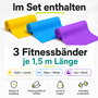 3er-Set Fitnessband Gymnastikband Widerstandsband wie Sportband Yoga Fitness