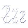 4pcs Small Multifunctional Stainless Steel Hooks Metal S-shaped Hook
