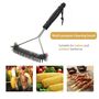 Grillb�rste 28cm Reinigungsb�rste Rost Grillreinigung Edelstahlborsten 3 Seiten