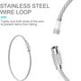 1 / 5 / 10 Schl�sselringe Drahtseil Geh�rteter Schl�sselanh�nger Edelstahl 