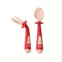 Kinder L�ffel Gabel Set Biegbarer Griff Besteck f�r Kinderessen BPA Frei Silikon